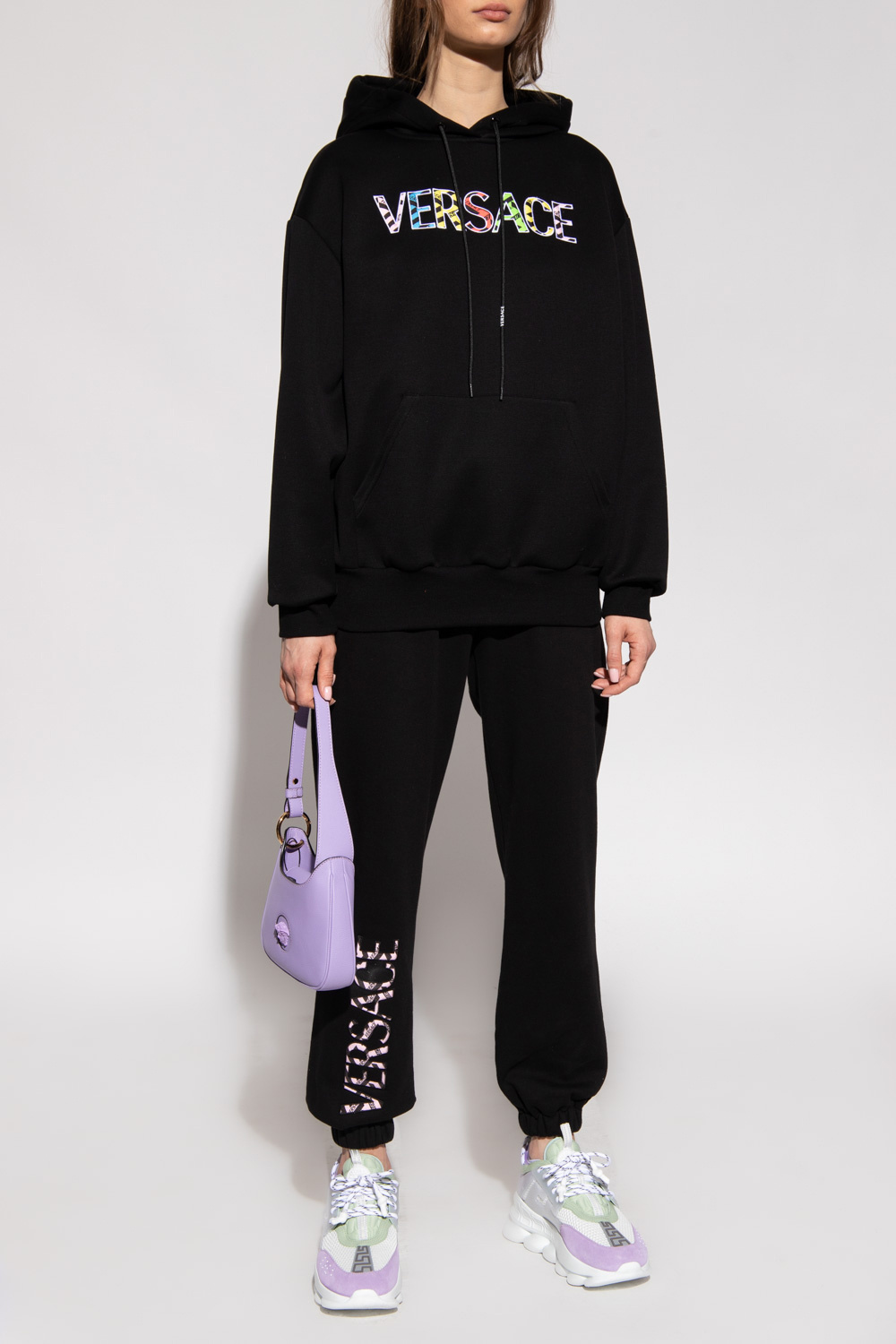 Black Hoodie with logo Versace Vitkac Canada